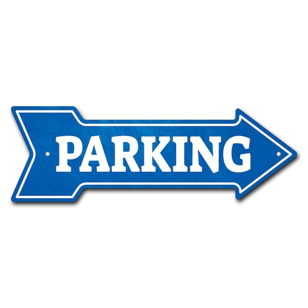 Parking Arrow Sign Funny Home Decor 24in Wide, 24" x 8", P-ARROW8-999687